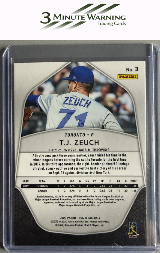 2020 Panini Prizm #3 T.J. Zeuch