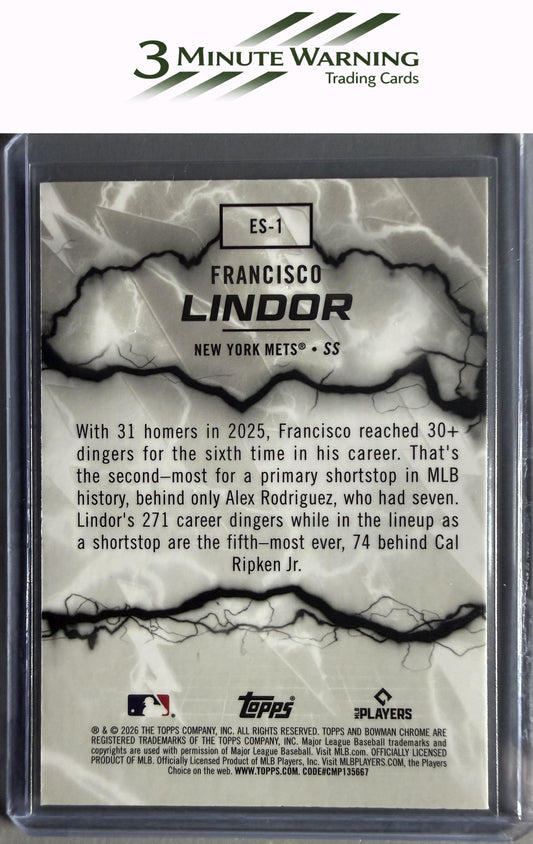 2026 Bowman #ES-1 Francisco Lindor Electric Sluggers Mojo