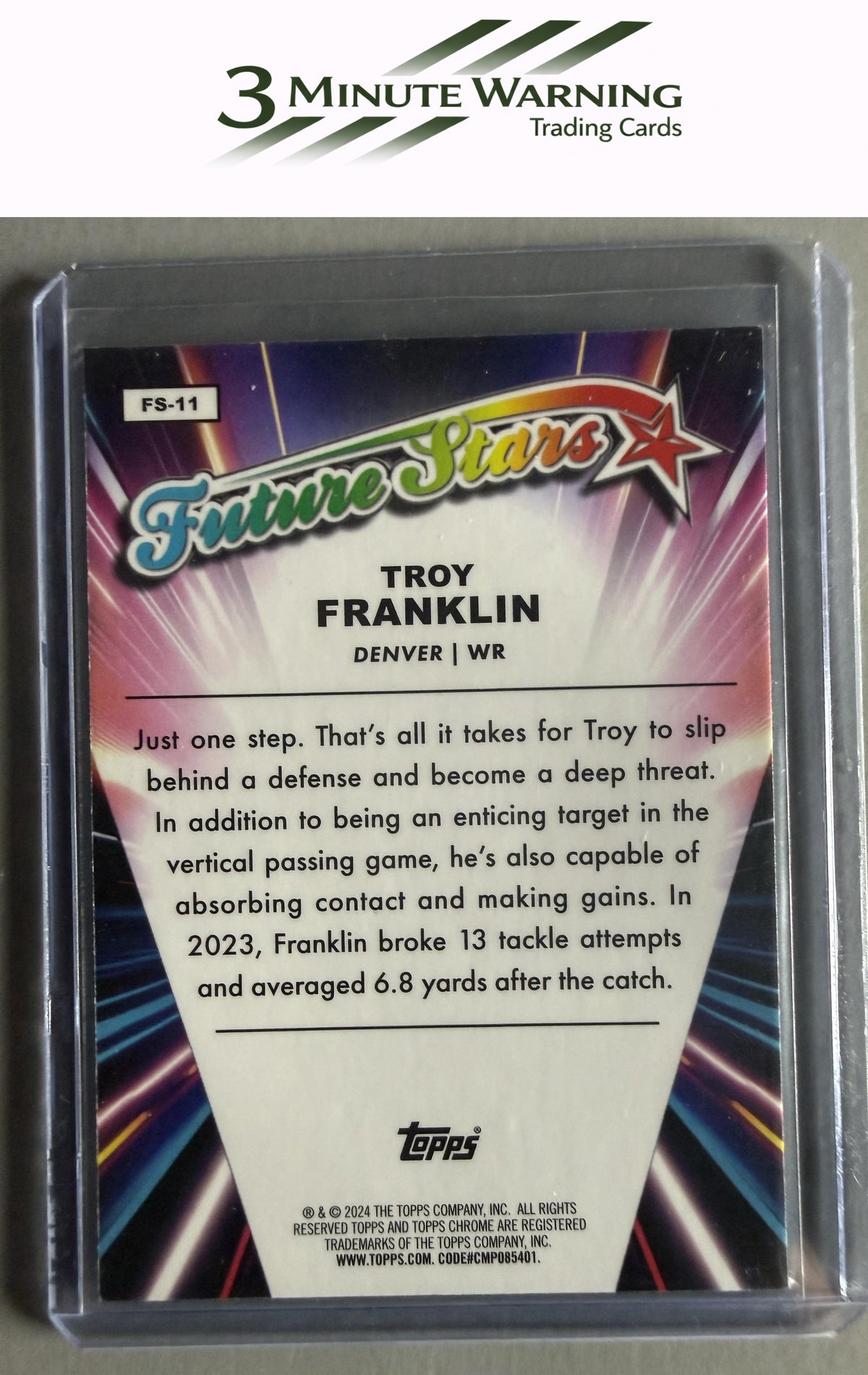 2024 Topps Chrome #FS-11 Troy Franklin Future Stars