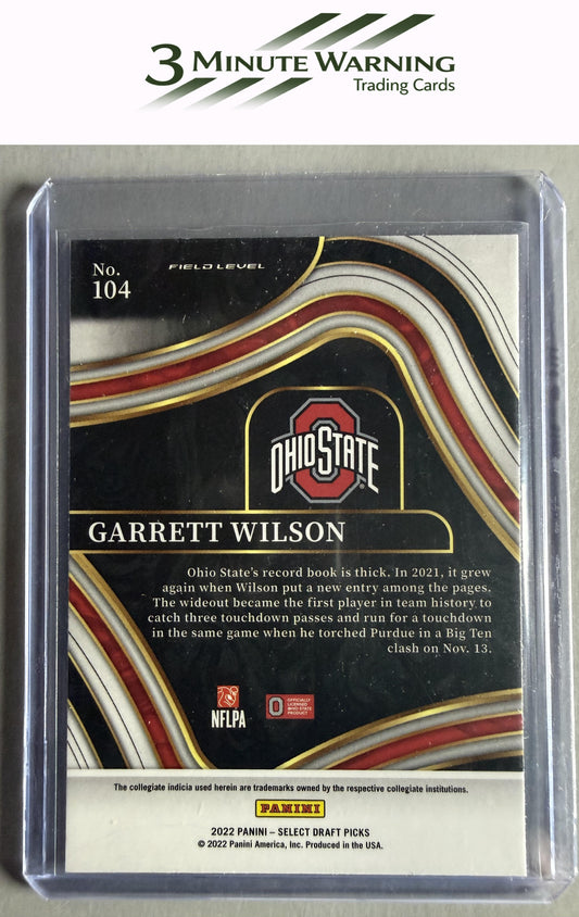 2022 Panini Select Draft Picks #104 Garrett Wilson Blue (Retail Base)