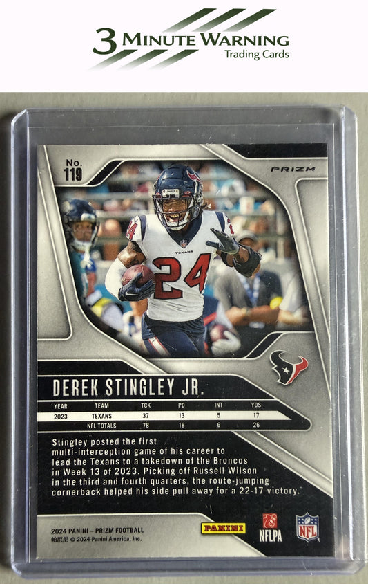 2024 Panini Prizm #119 Derek Stingley Jr. Silver