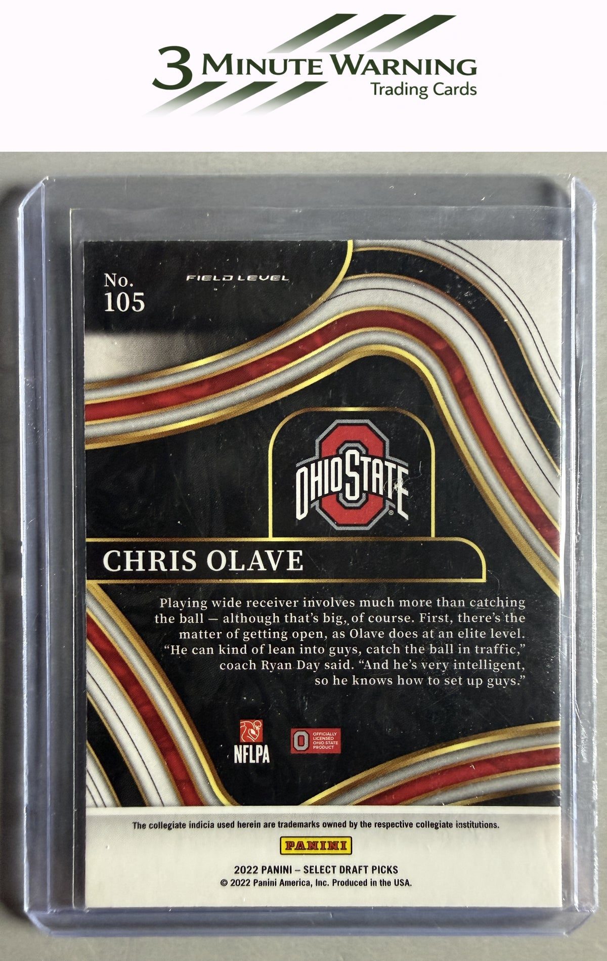 2022 Panini Select Draft Picks #105 Chris Olave Blue (Retail Base)