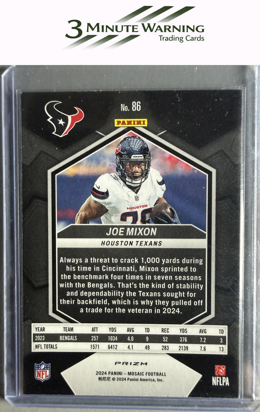 2024 Panini Mosaic #86 Joe Mixon Mosaic Green