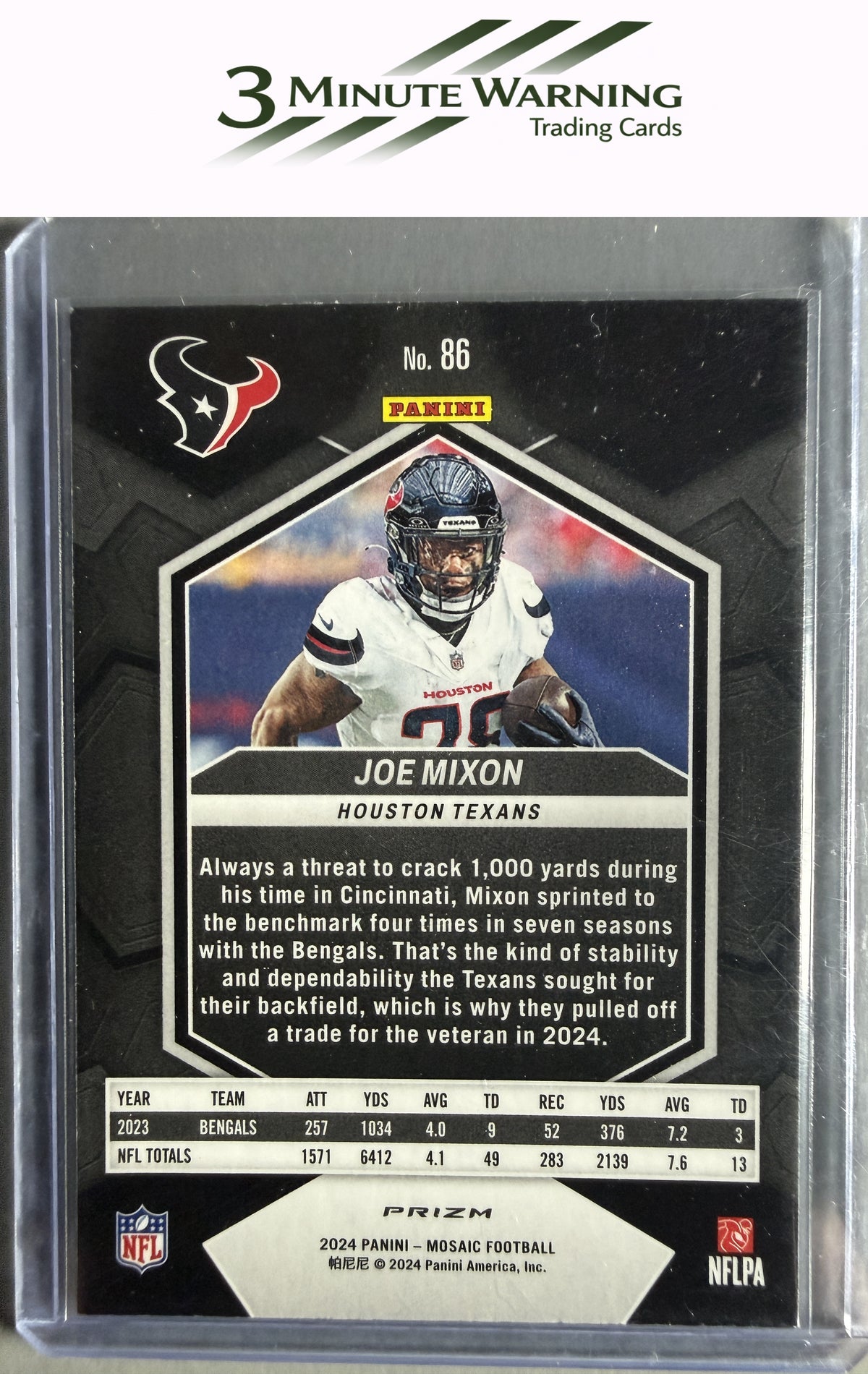 2024 Panini Mosaic #86 Joe Mixon Mosaic Green