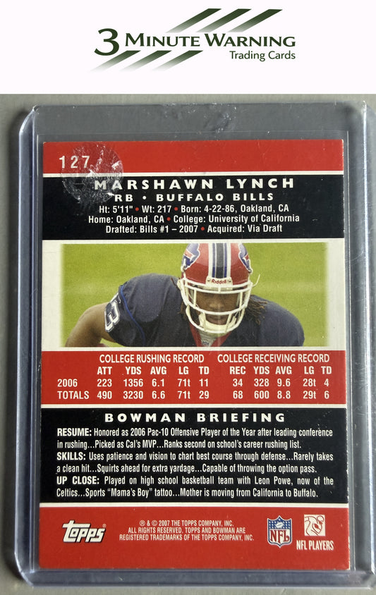 2007 Bowman #127 Marshawn Lynch