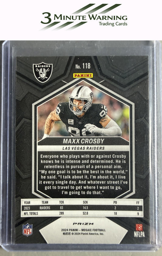 2024 Panini Mosaic #118 Maxx Crosby Mosaic
