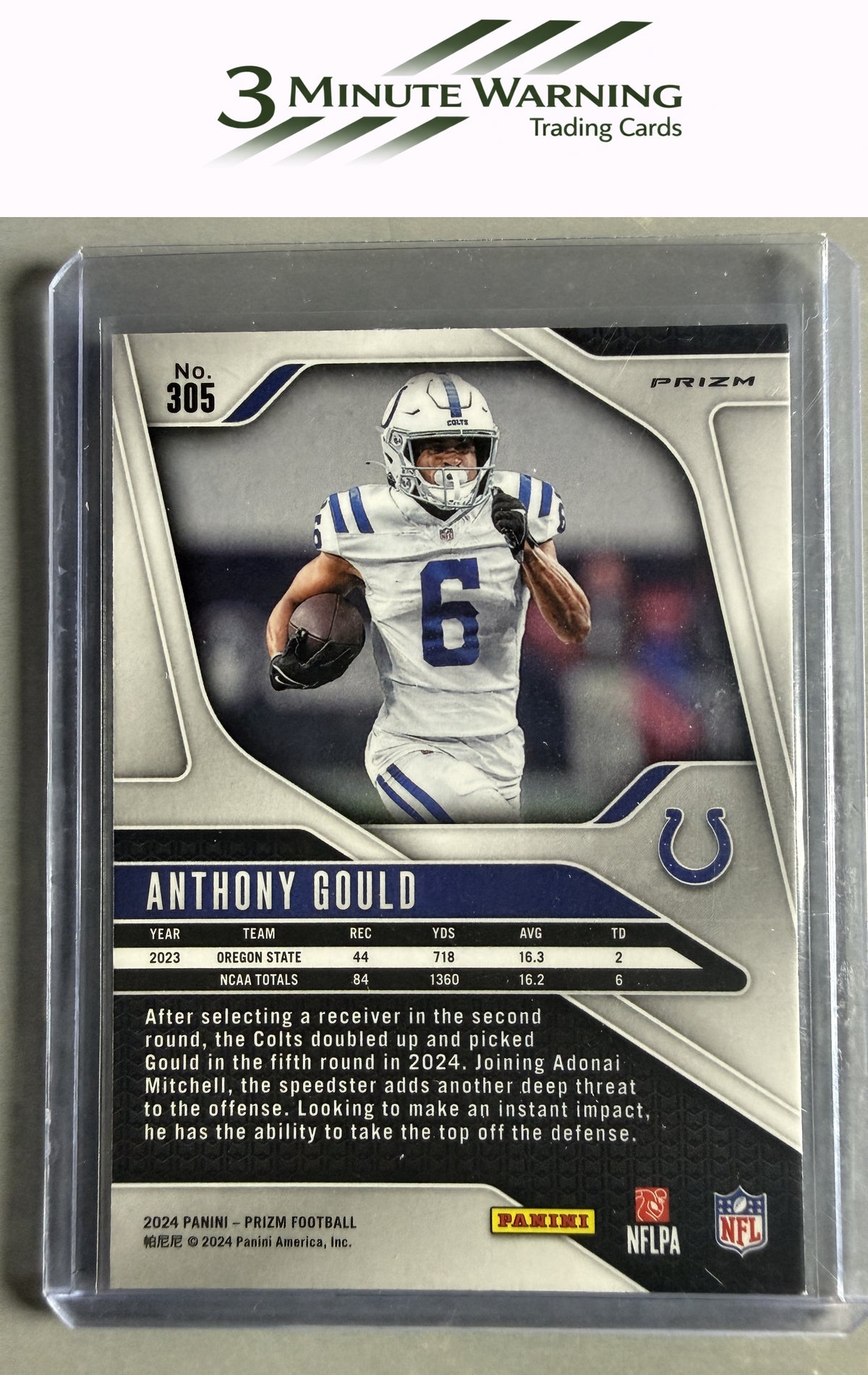 2024 Panini Prizm #305 Anthony Gould Red White and Blue