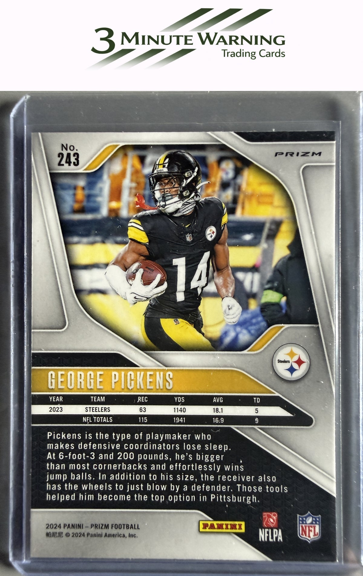 2024 Panini Prizm #243 George Pickens Lazer