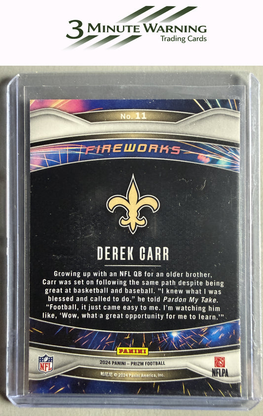 2024 Panini Prizm #11 Derek Carr Fireworks