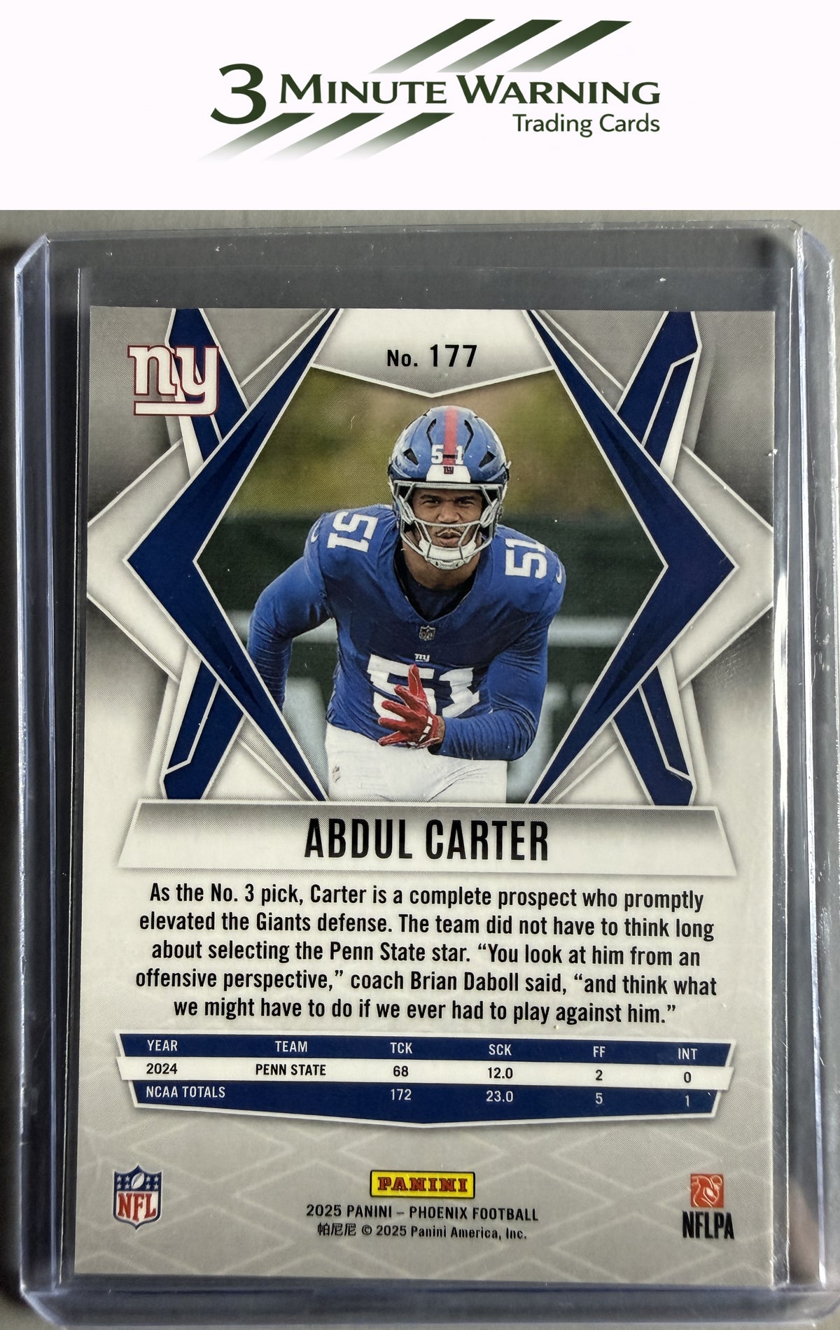 2025 Panini Phoenix #177 Abdul Carter