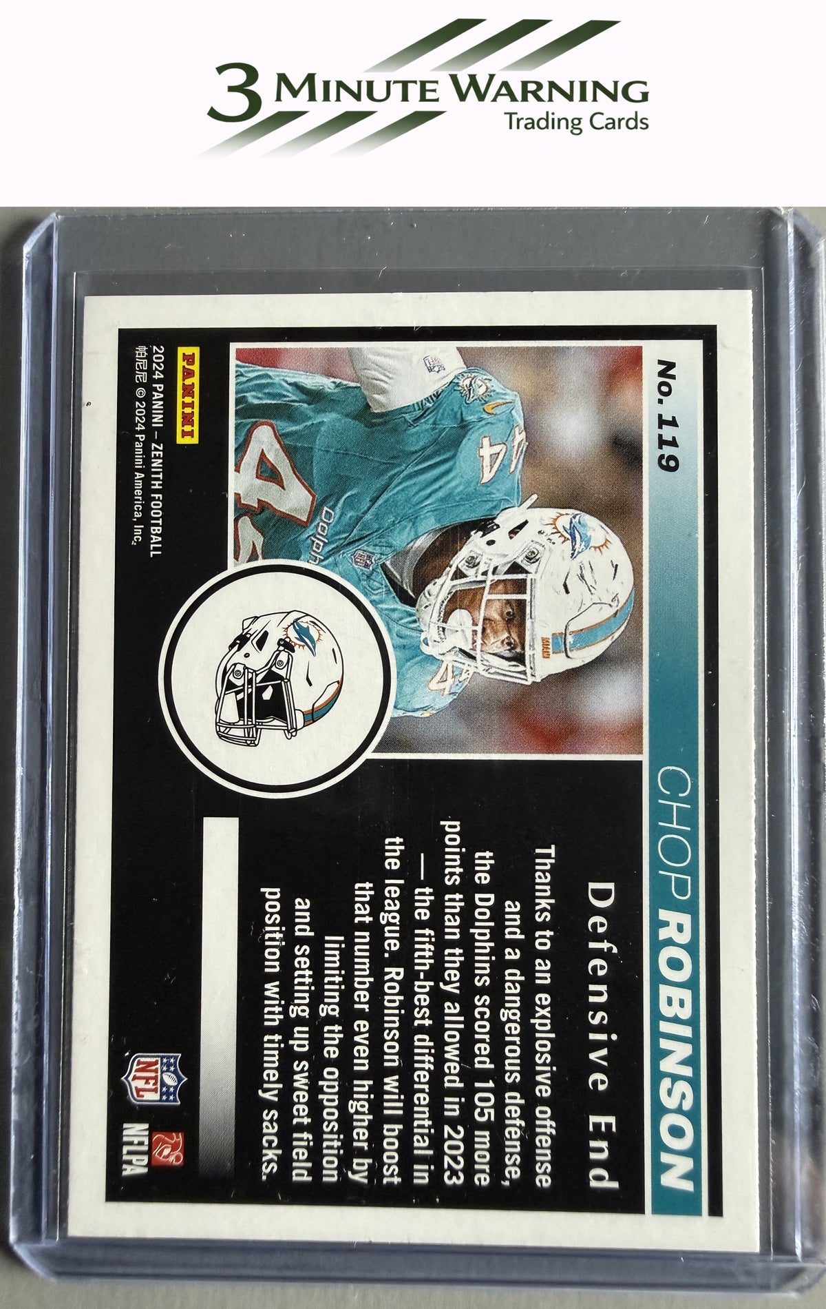 2024 Panini Zenith #119 Chop Robinson Retail