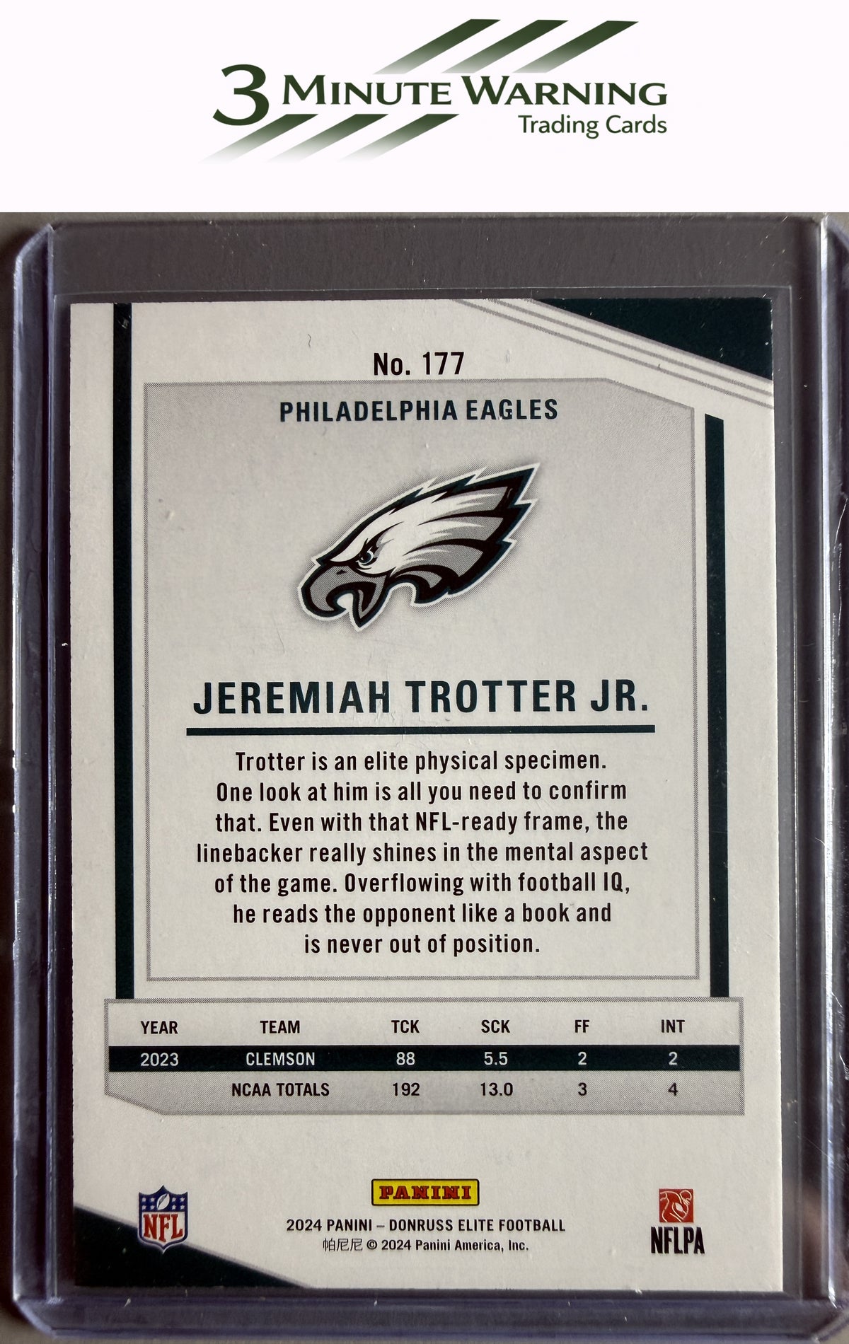 2024 Donruss Elite #177 Jeremiah Trotter Jr. Aspirations Shimmer #/875