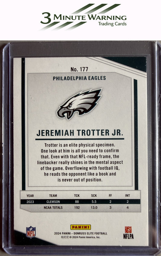 2024 Donruss Elite #177 Jeremiah Trotter Jr. Aspirations Shimmer #/875