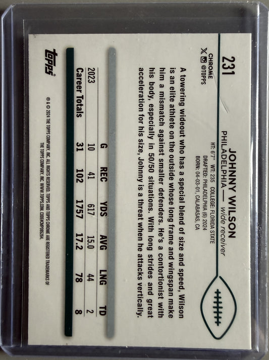 2024 Topps Chrome #231 Johnny Wilson Sepia Refractor