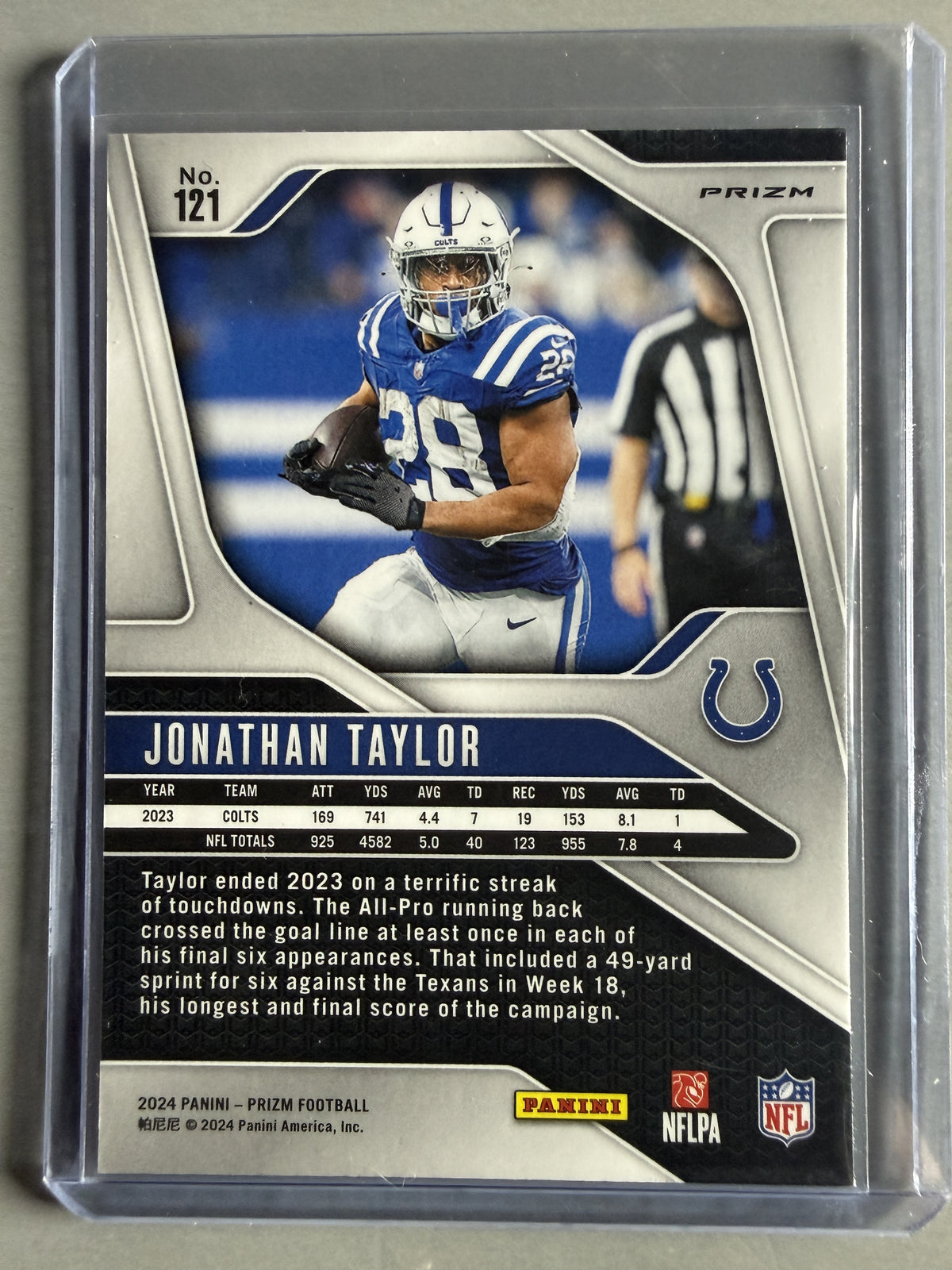 2024 Panini Prizm #121 Jonathan Taylor Lazer