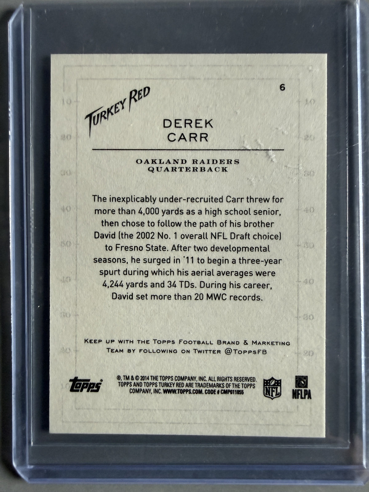 2014 Topps Turkey Red #6 Derek Carr
