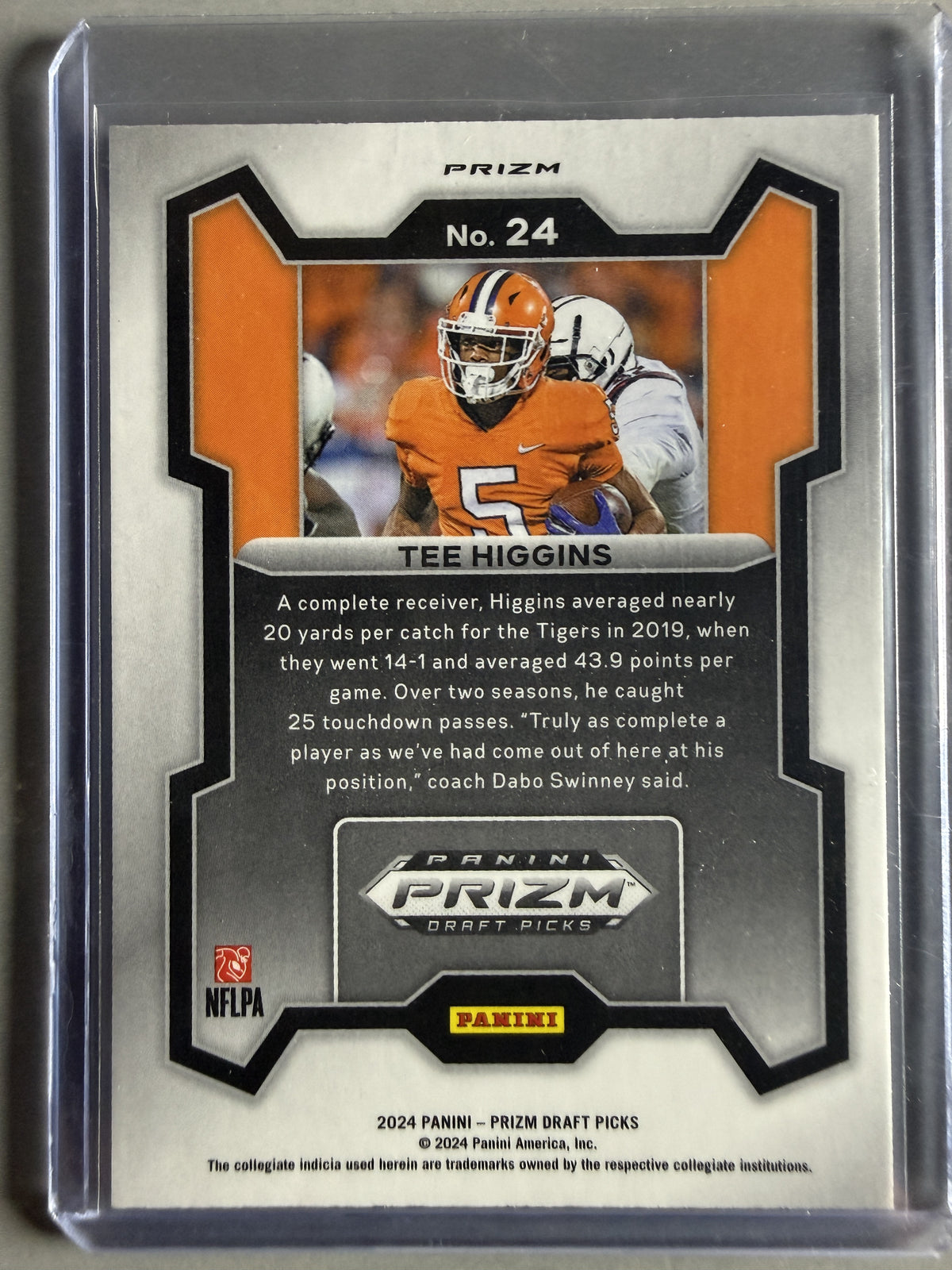 2024 Panini Prizm Draft Picks #24 Tee Higgins Silver