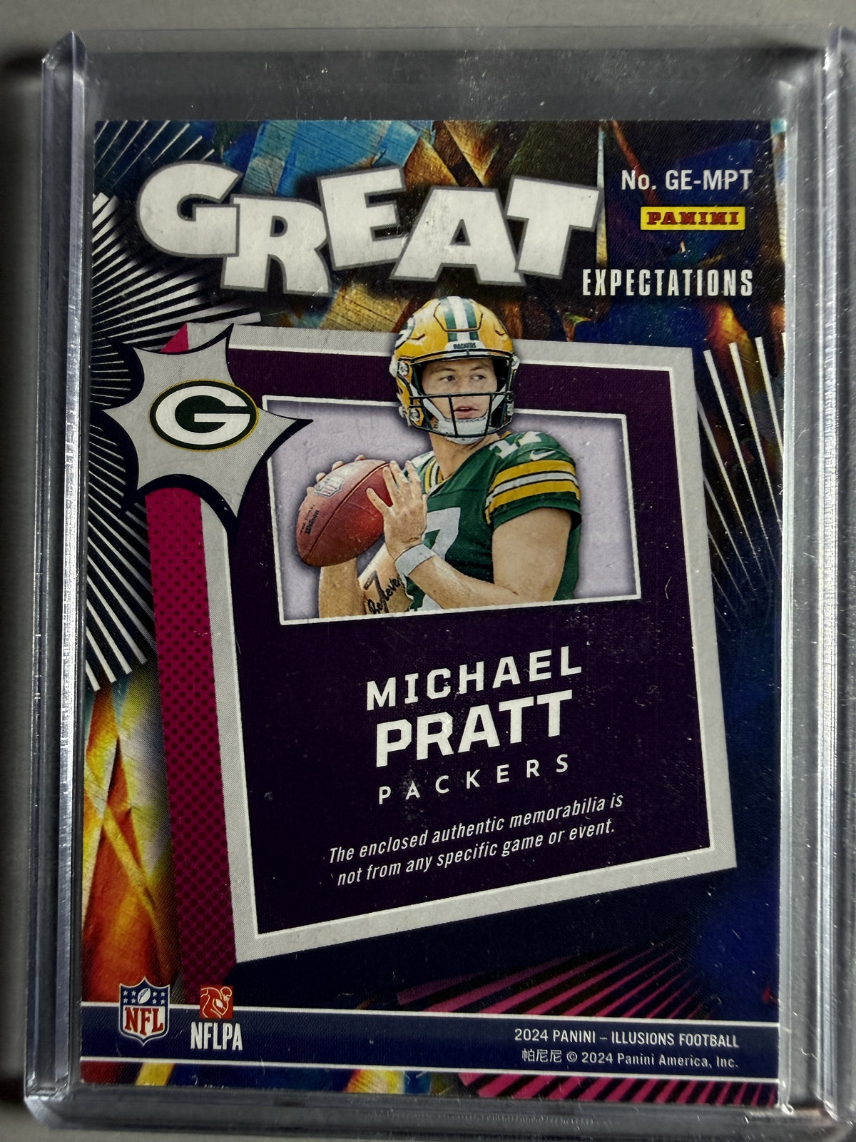 2024 Panini Illusions #GE-MPT Michael Pratt Great Expectations