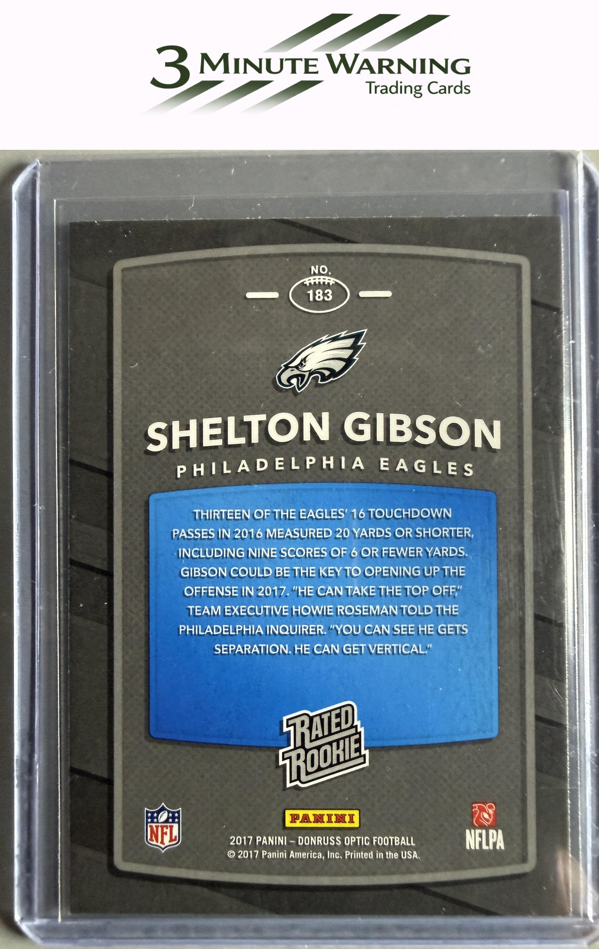 2017 Donruss Optic #183 Shelton Gibson