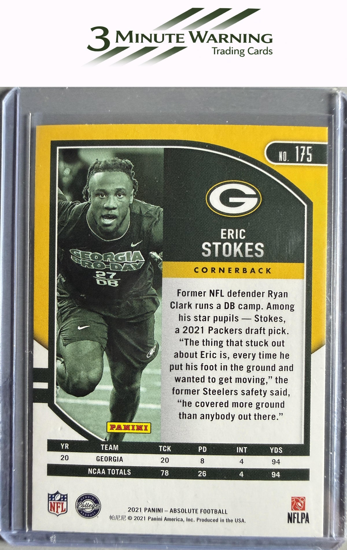 2021 Panini Absolute #175 Eric Stokes Retail