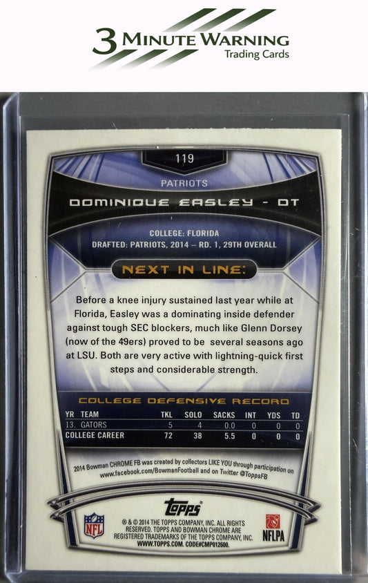2014 Bowman Chrome #119 Dominique Easley