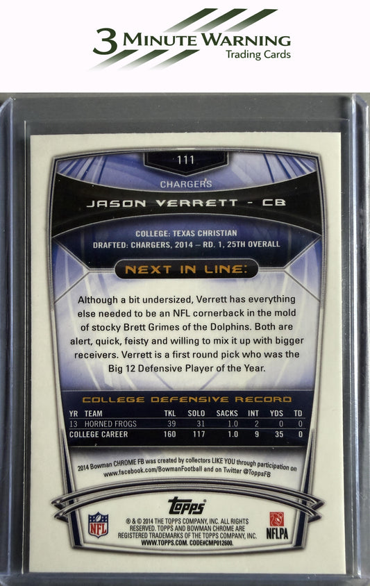 2014 Bowman Chrome #111 Jason Verrett