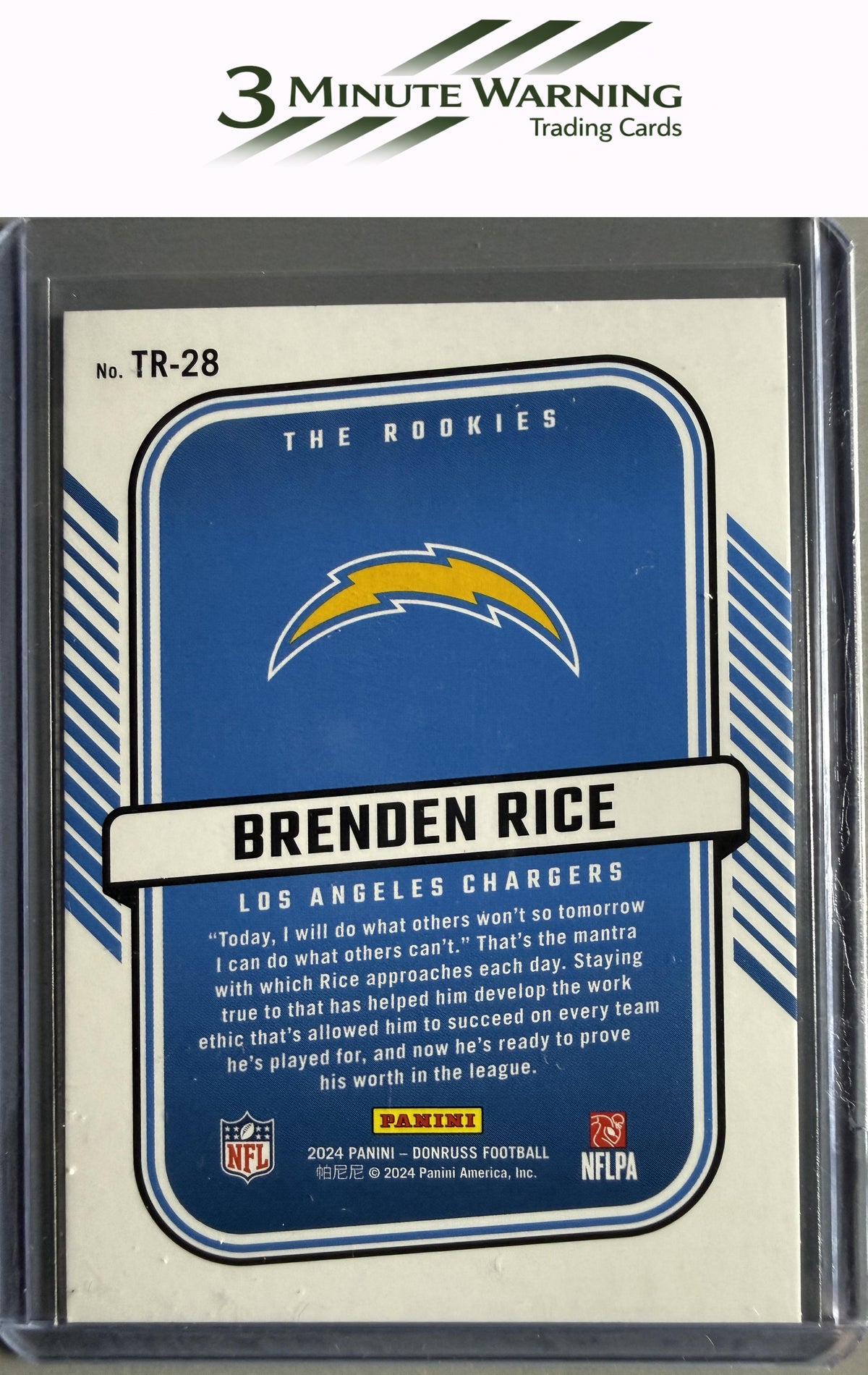 2024 Donruss #TR-28 Brenden Rice The Rookies