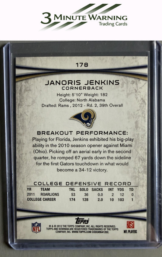 2012 Bowman #178 Janoris Jenkins