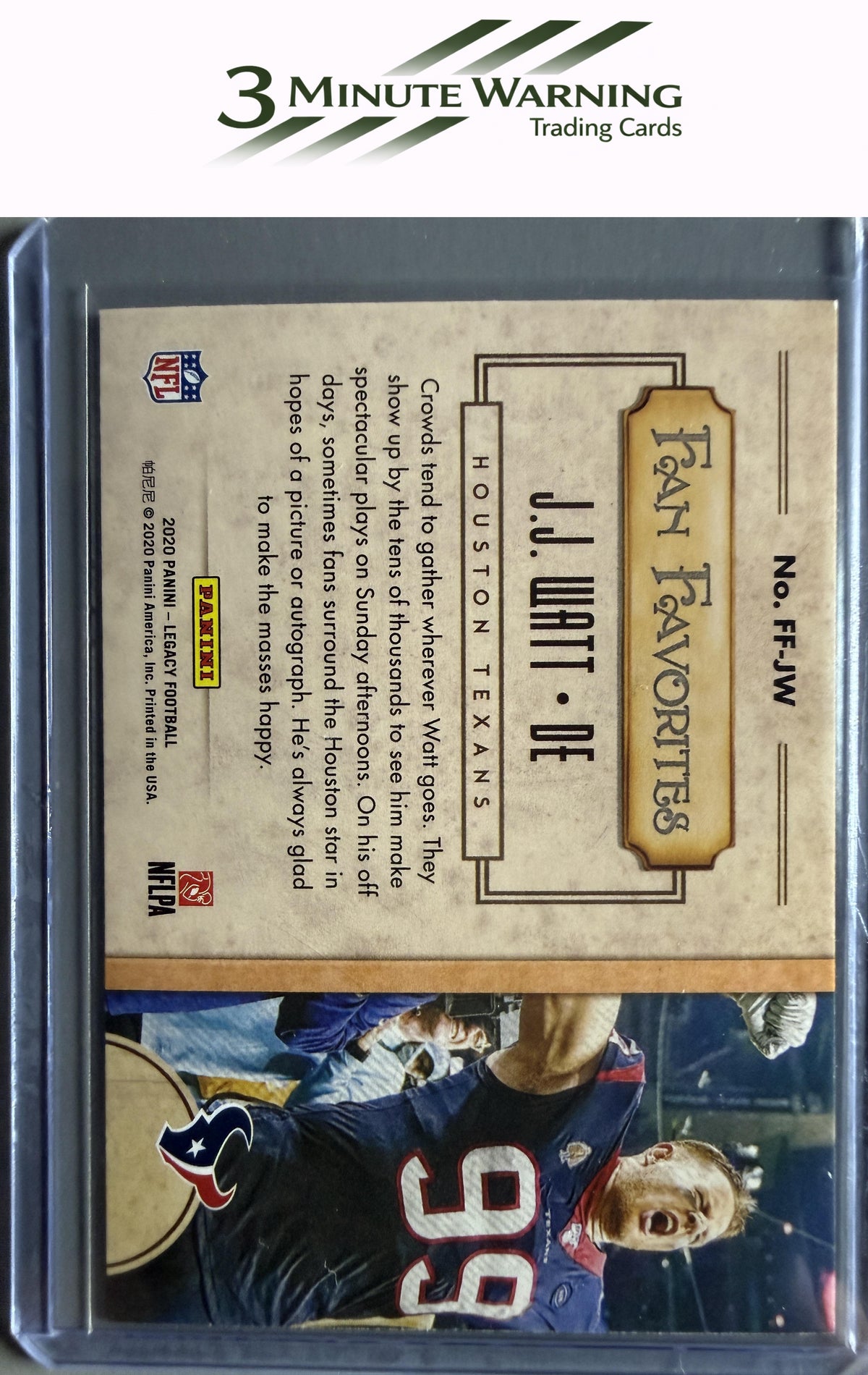 2020 Panini Legacy #FF-JW J.J. Watt Fan Favorites