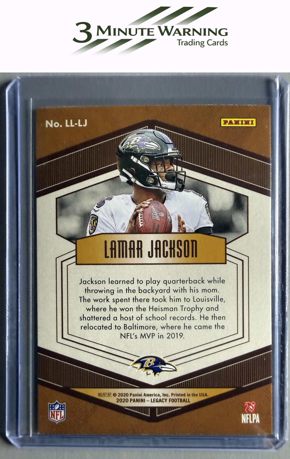 2020 Panini Legacy #LL-LJ Lamar Jackson Lasting Legacies