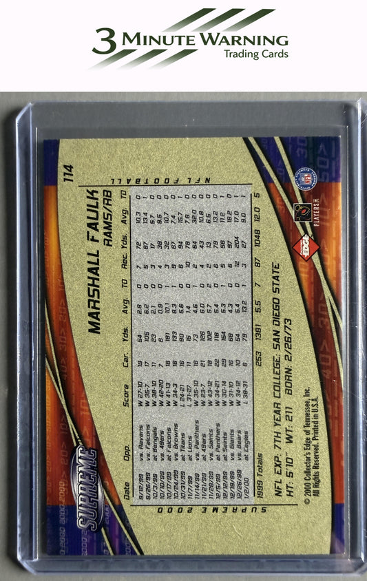 2000 Collector's Edge Supreme #114 Marshall Faulk