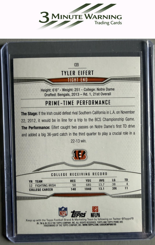 2013 Topps Prime #139 Tyler Eifert Retail