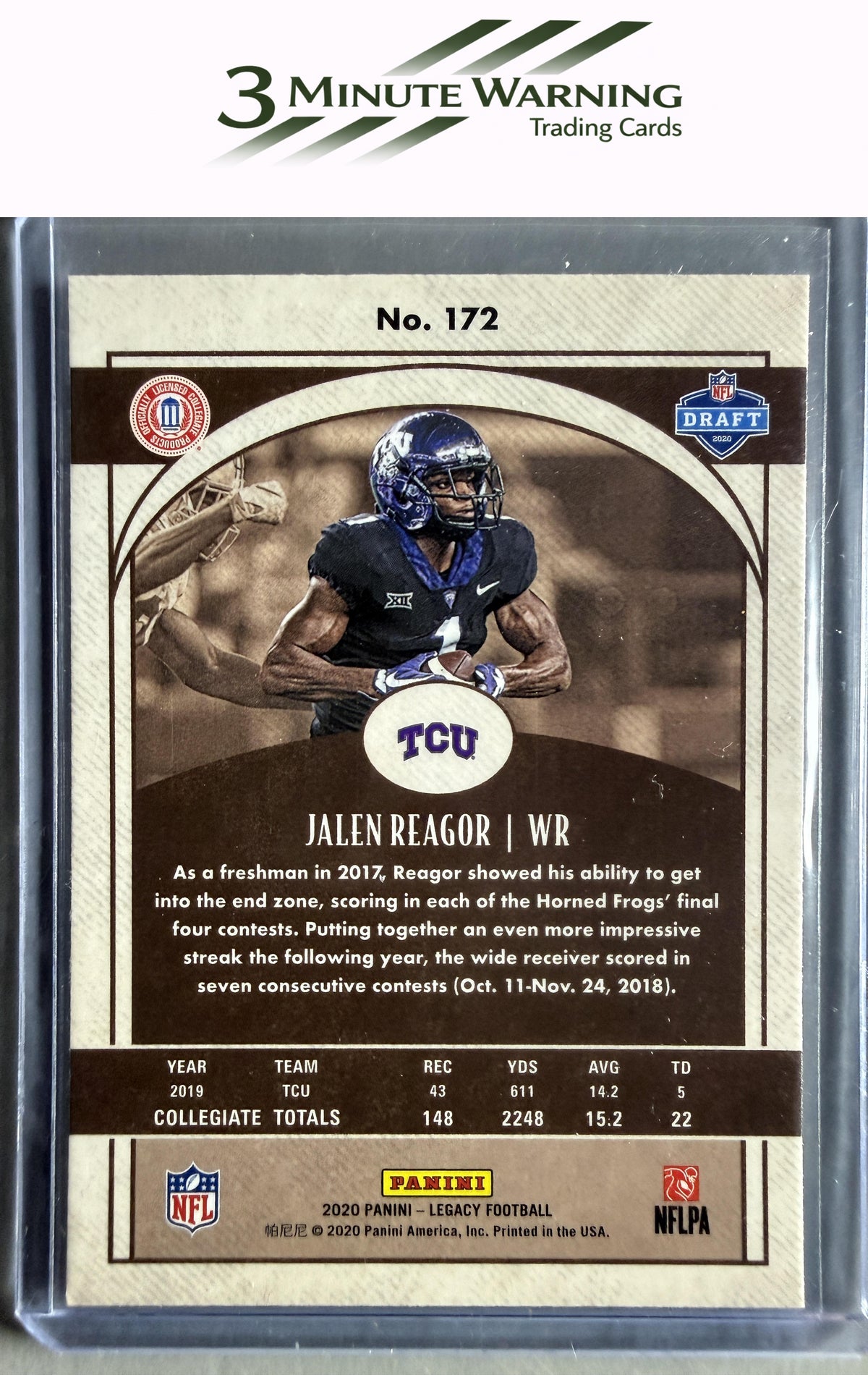 2020 Panini Legacy #172 Jalen Reagor Rookies Premium Edition Silver