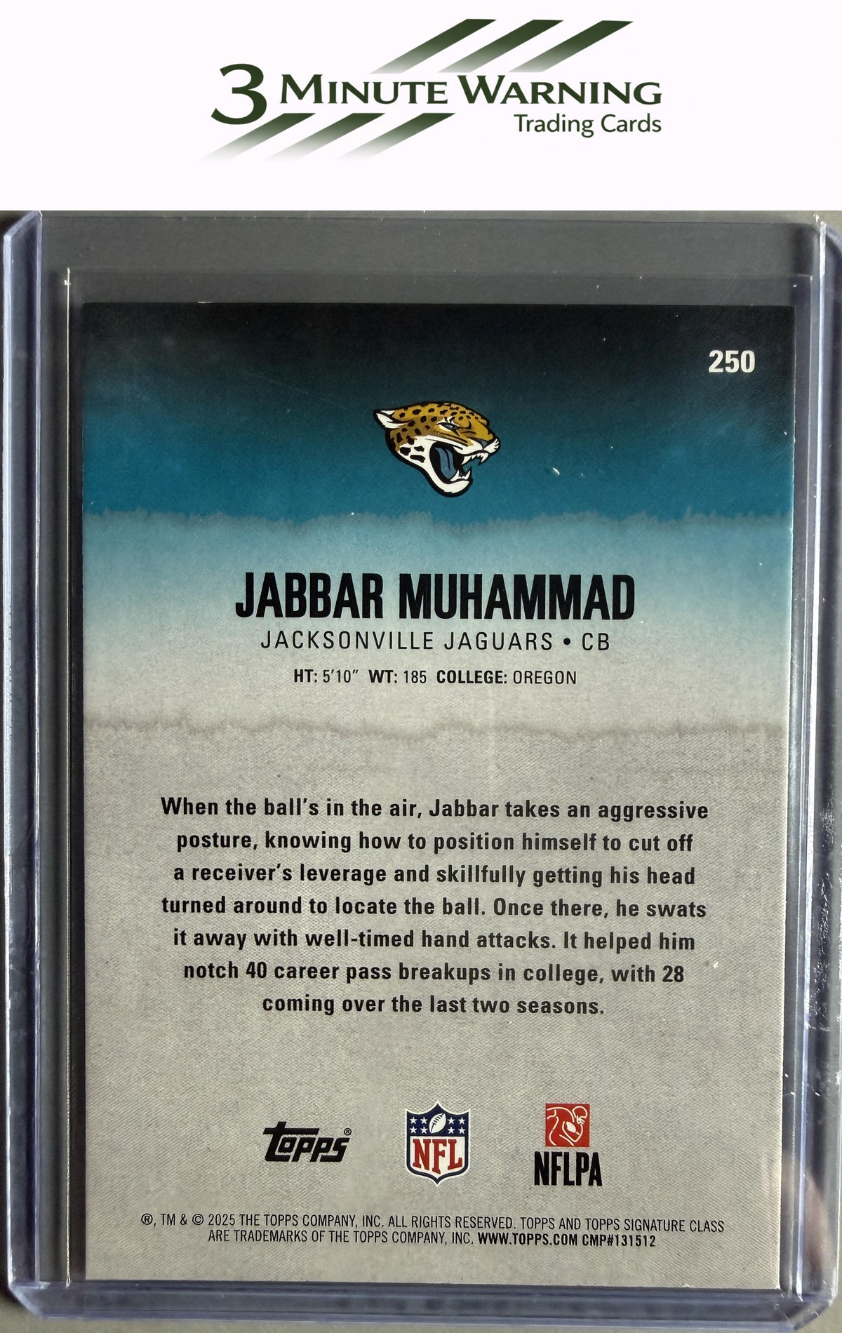 2025 Topps Signature Class #250 Jabbar Muhammad