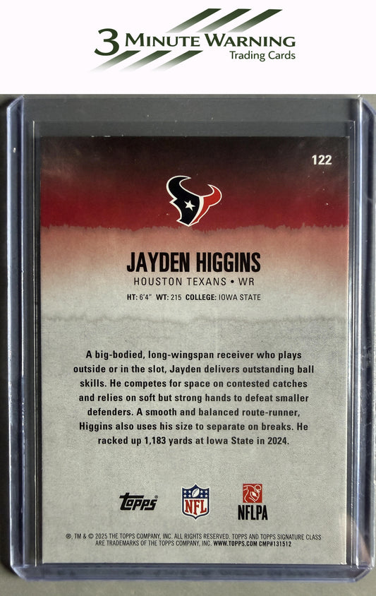 2025 Topps Signature Class #122 Jayden Higgins