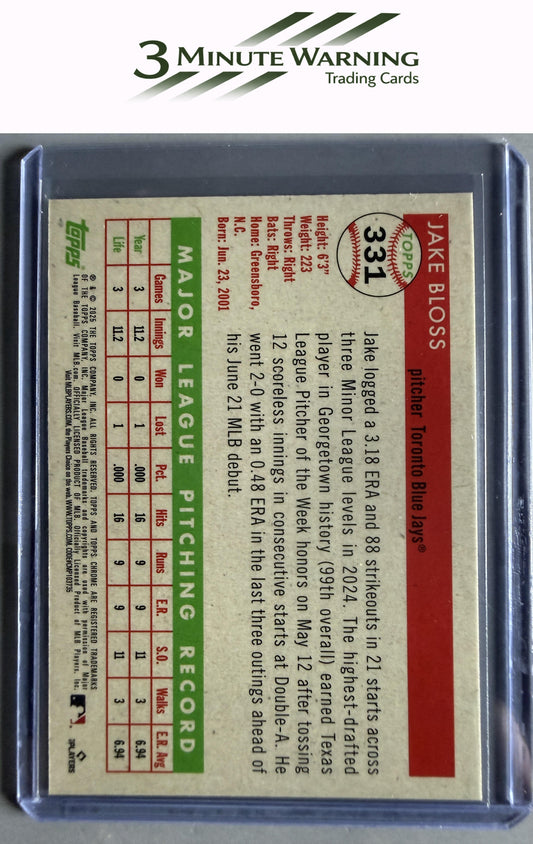 2025 Topps Chrome Platinum #331 Jake Bloss