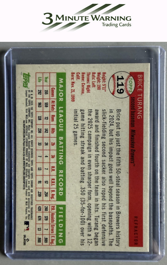2025 Topps Chrome Platinum #119 Brice Turang Refractor