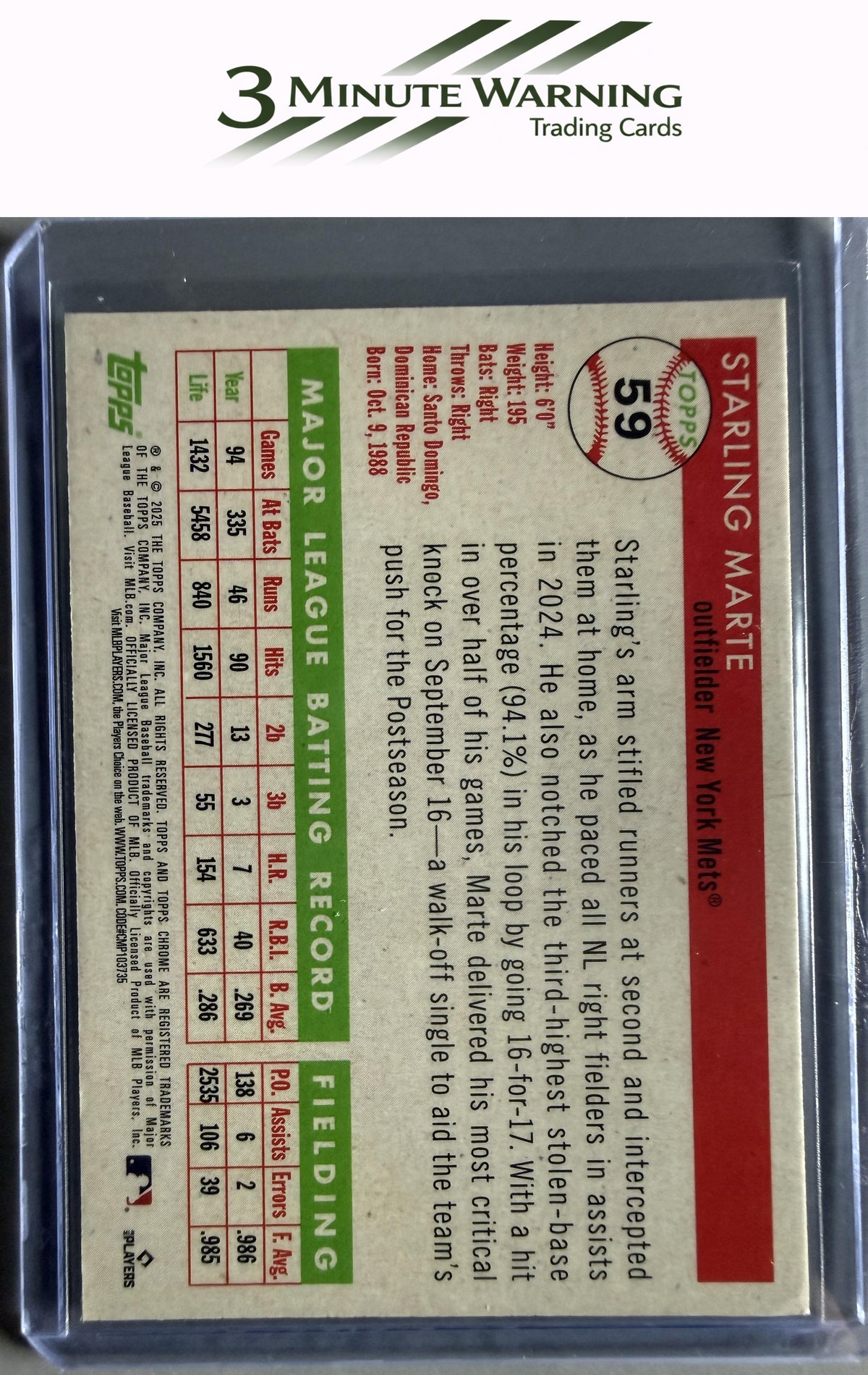 2025 Topps Chrome Platinum #59 Starling Marte