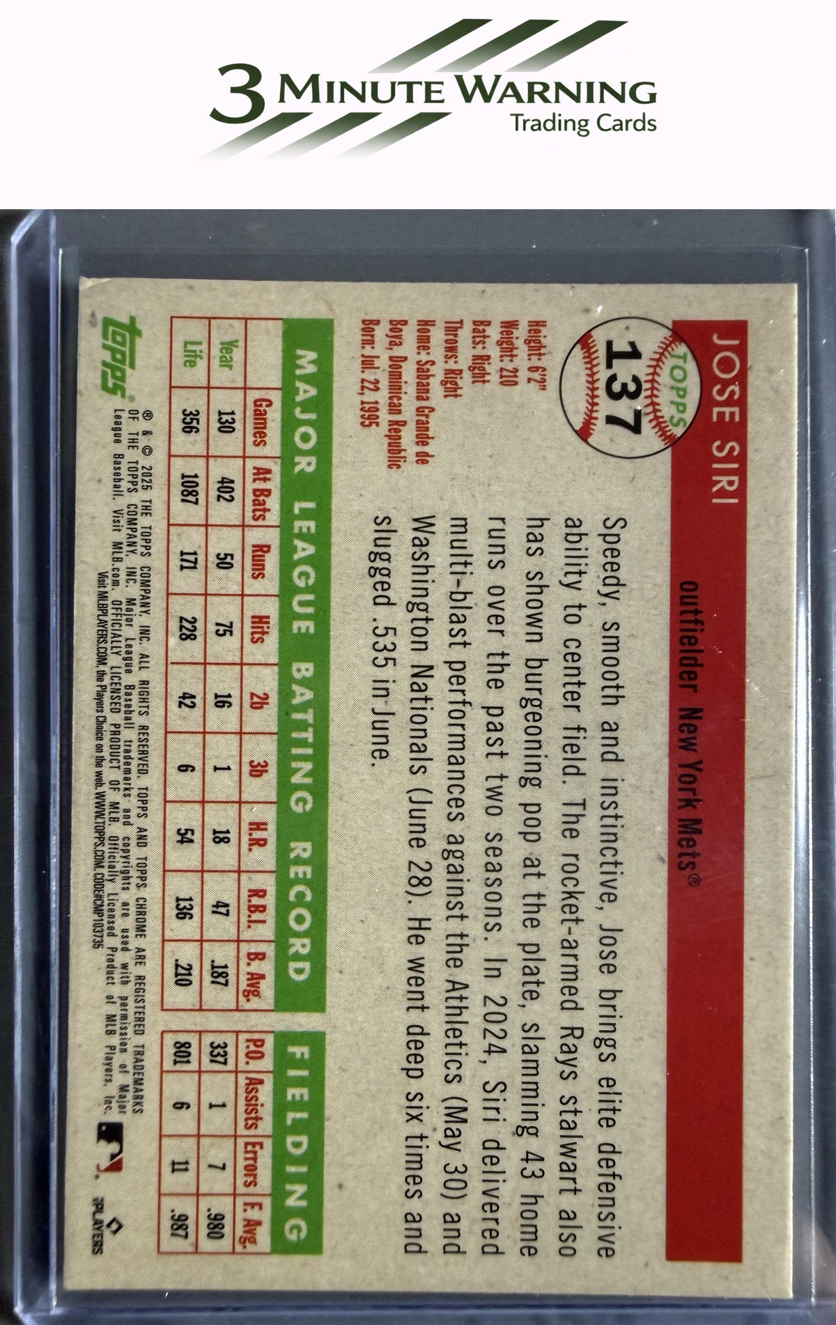 2025 Topps Chrome Platinum #137 Jose Siri