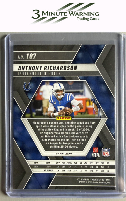 2025 Panini Mosaic #107 Anthony Richardson Mosaic
