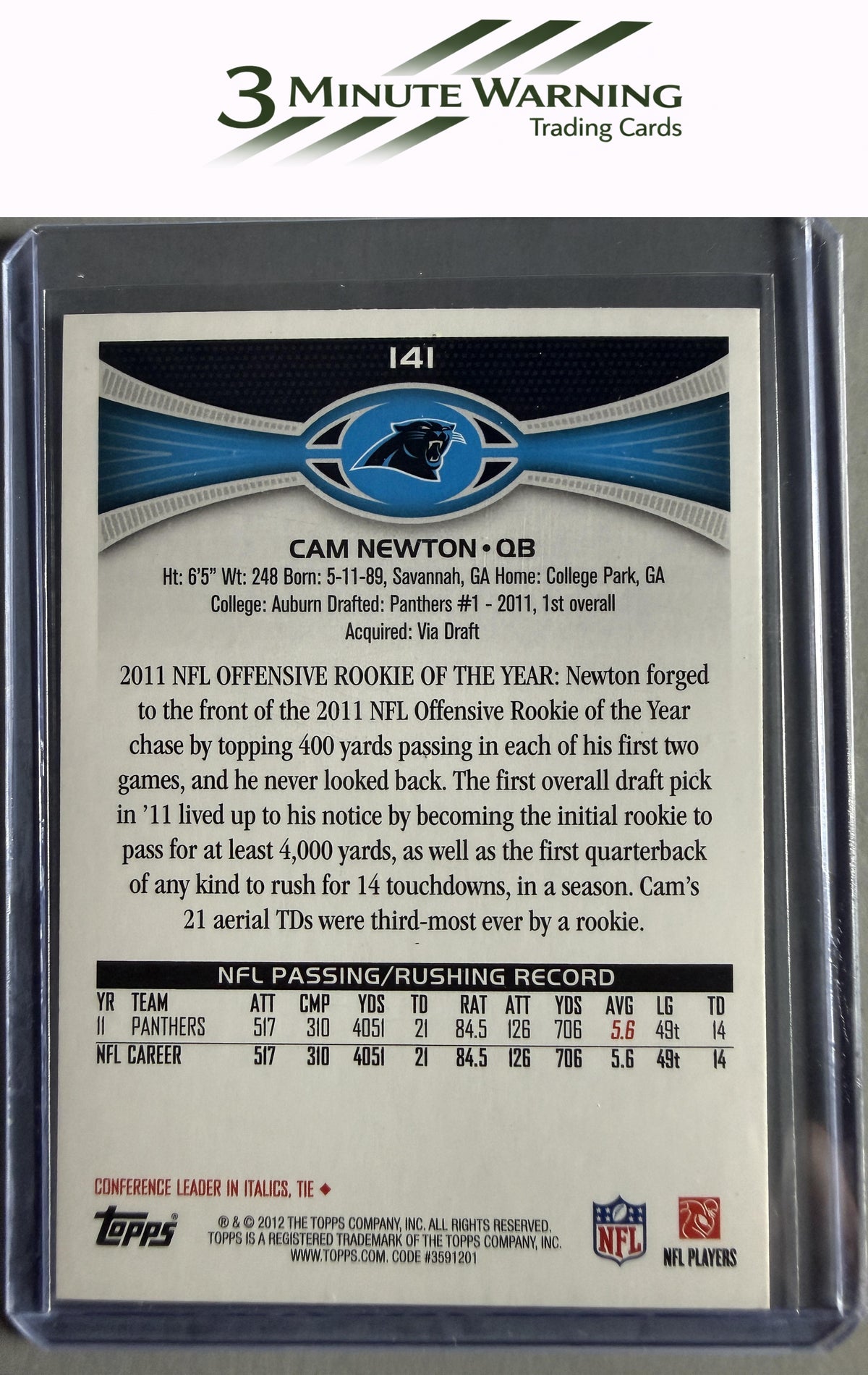 2012 Topps #141 Cam Newton
