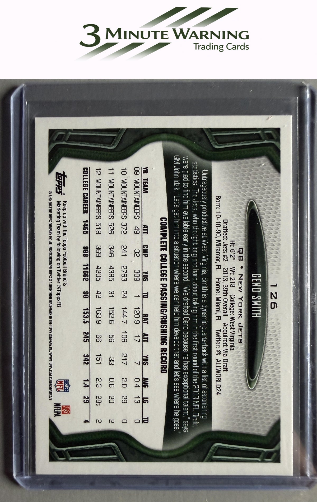 2013 Topps #126 Geno Smith