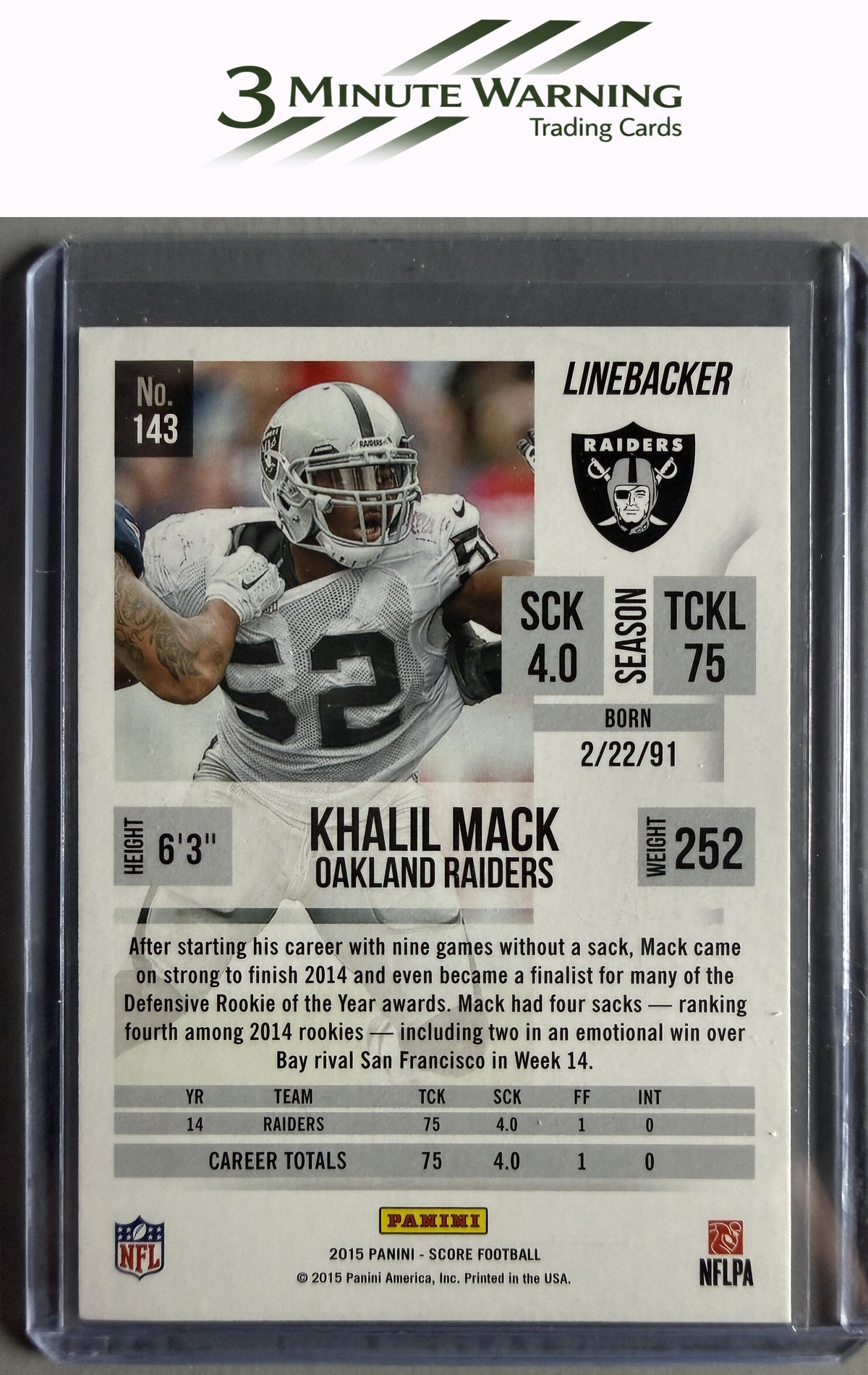 2015 Score #143 Khalil Mack