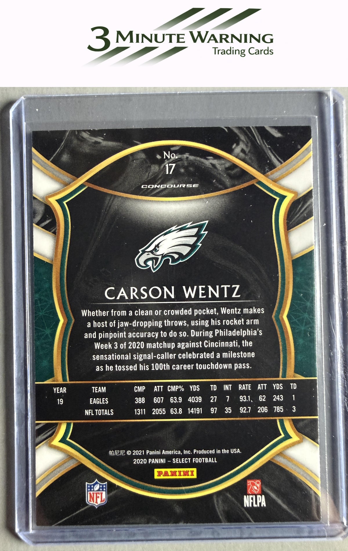 2020 Panini Select #17 Carson Wentz