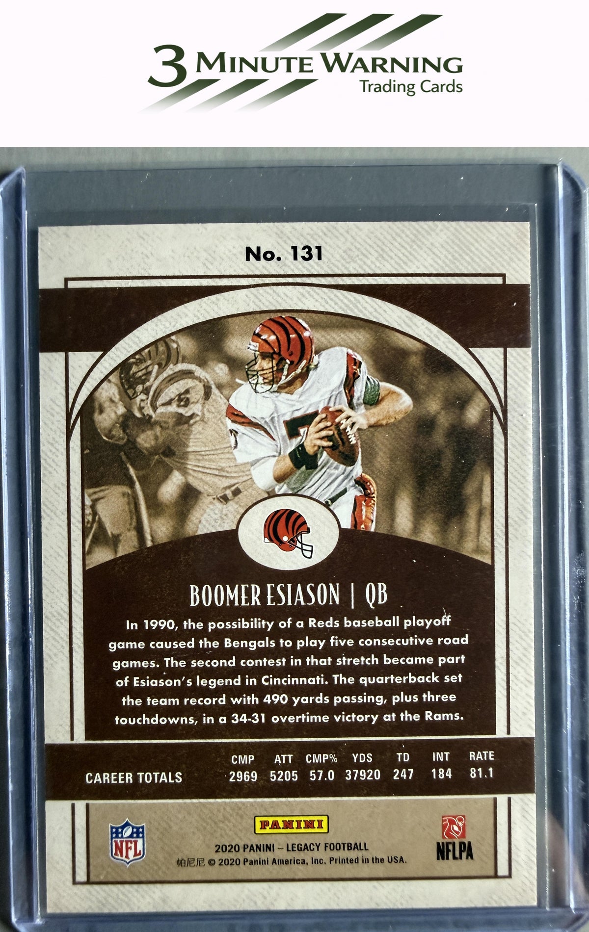 2020 Panini Legacy #131 Boomer Esiason Yellow #/150