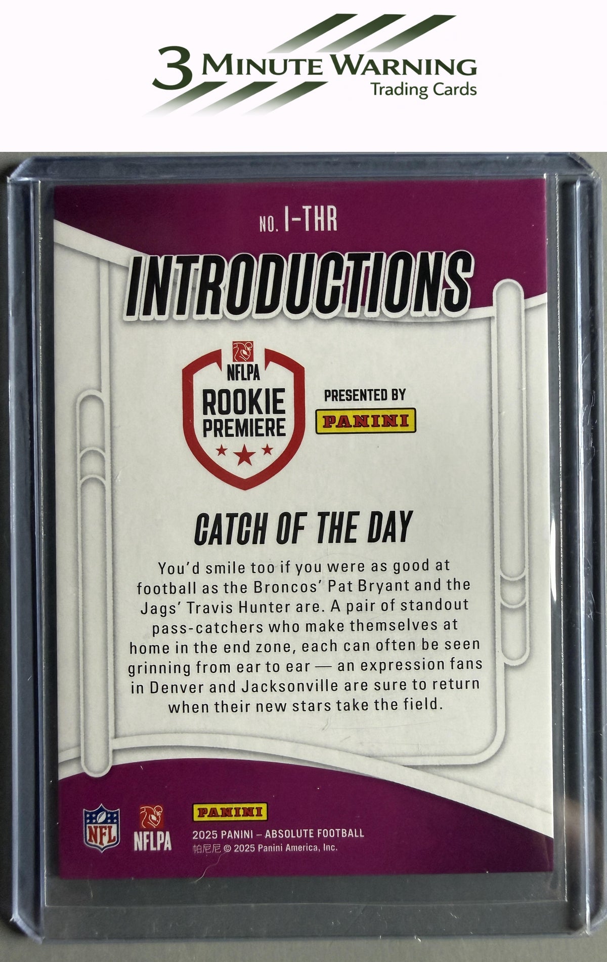 2025 Panini Absolute #I-THR Catch of the Day Introductions