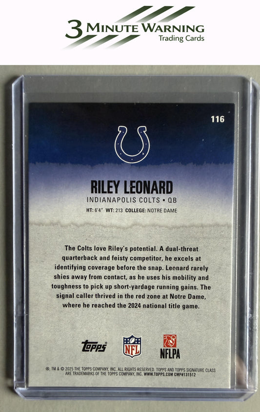 2025 Topps Signature Class #116 Riley Leonard