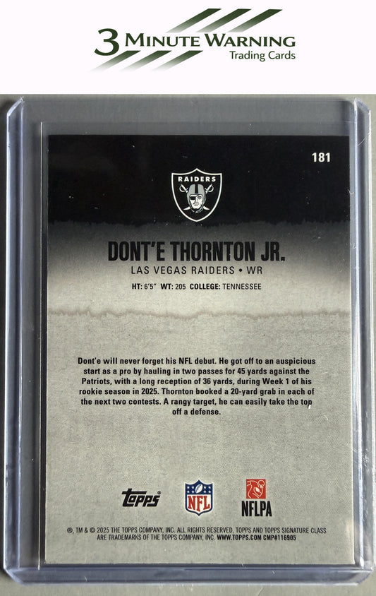 2025 Topps Signature Class #181 Dont'e Thornton Jr. Chrome