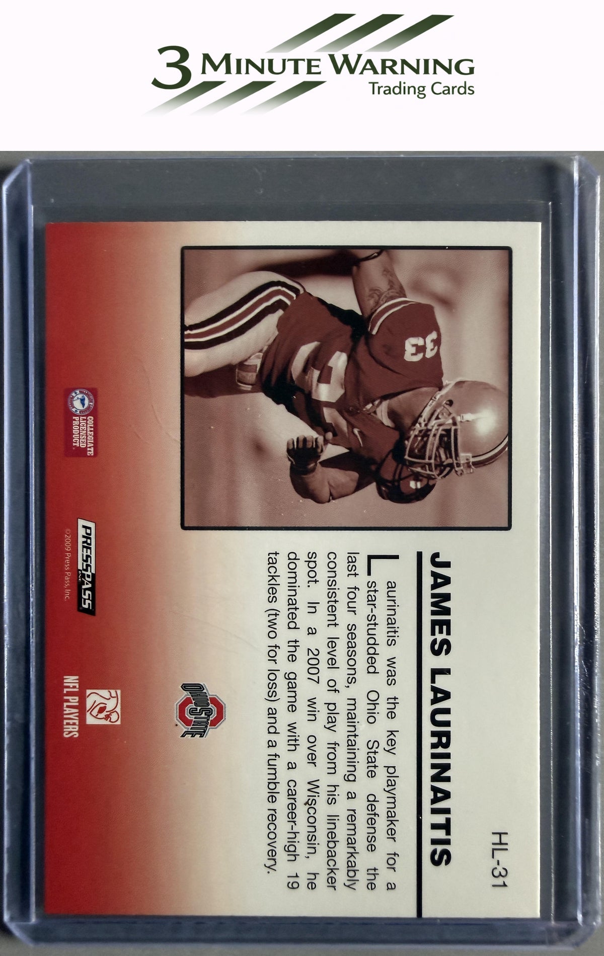 2009 Press Pass SE #HL-31 James Laurinaitis Headliners