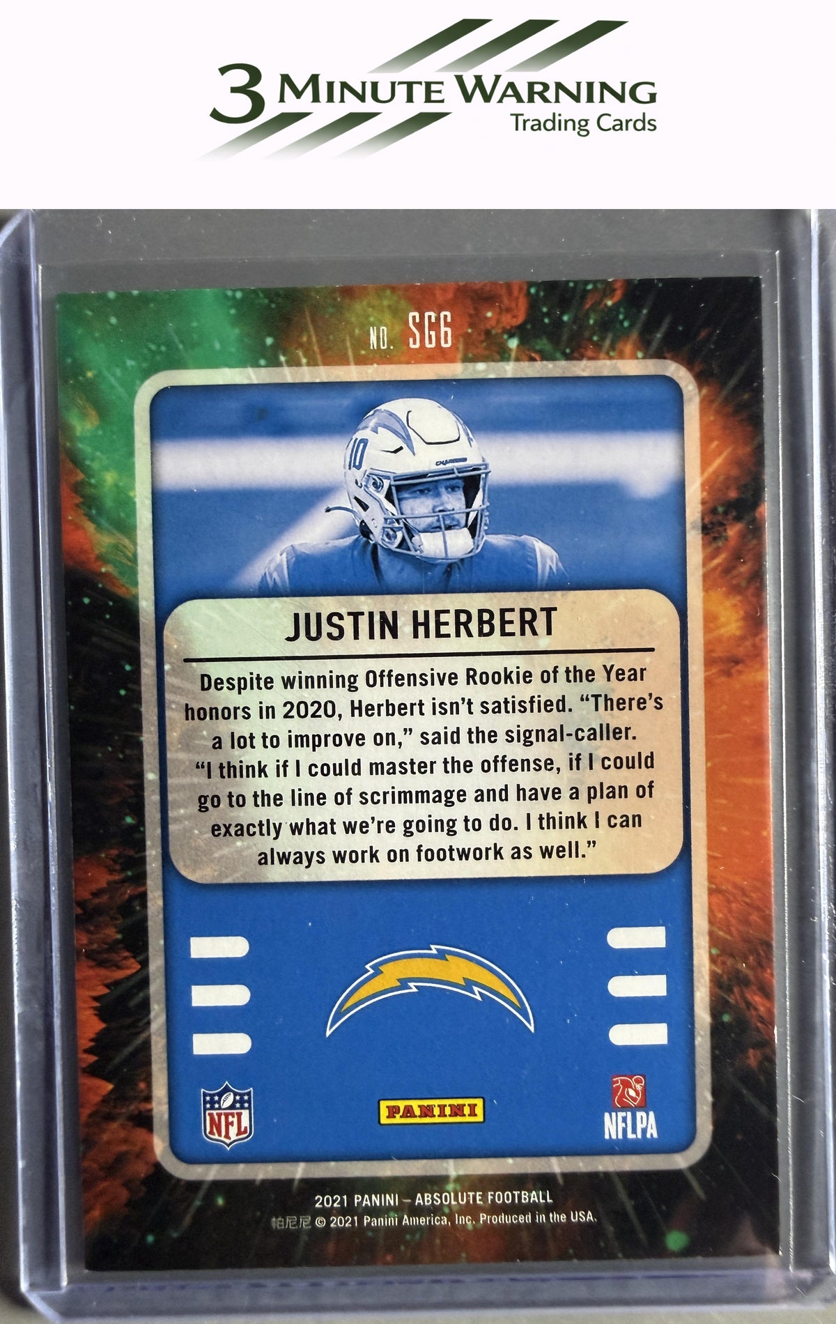 2021 Panini Absolute #SG6 Justin Herbert Star Gazing